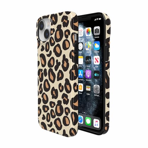 Casely iPhone 14 Plus Case | Into the Wild | Leopard Print | Compatible with MagSafe | Classic Ultra Slim Design - color: Into the Wild | Leopard Print