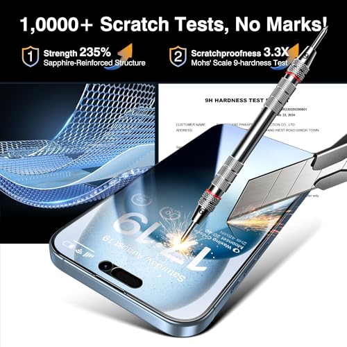 EZ-GLAZ-4+2 Pack for iPhone 15 Privacy Screen Protector (6.1") - size: iPhone 15