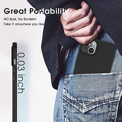 X-level Compatible iPhone 14 Case Slim Fit Ultra-Thin [Guardian Series] Soft TPU Matte Finish Coating Phone Cases Lightweight Anti-Scratch Back Cover Grip 6.1" (2022)-Black - color: Black, size: iPhone 14