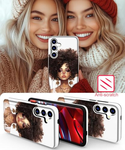 for Samsung Galaxy S24 / S25 Case - Black Woman - color: Black Woman