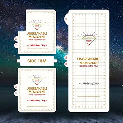 For Samsung Galaxy Z Flip3 5G Screen Protector Hydrogel Film,4 in 1 HD Clear Anti-Scratch Soft Screen Protector for Galaxy Z Flip 3 Inside Screen,Two Backs&Hinge