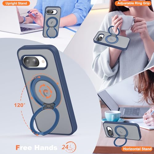 Compatible with Google Pixel 9a Case with Stand 6.3",Blue - color: Blue, size: Google Pixel 9a