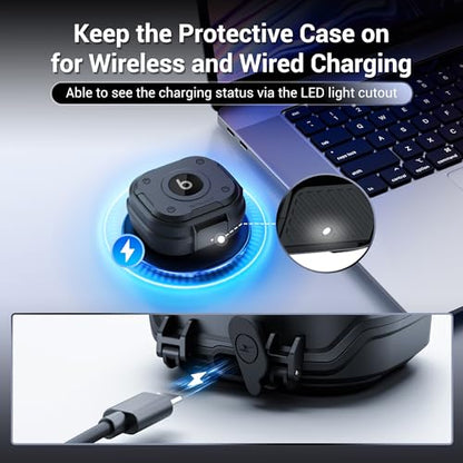 PROfezzion for Beats Powerbeats Pro 2 Case Cover with Lock, Heavy Duty - color: Quick Sand