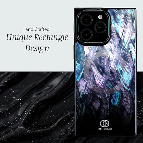COCOMII Rectangle for iPhone 12 Pro Max Case, Black Real Mother of Pearl | Compatible with MagSafe Wireless Charging, Shockproof 10ft Drop Protection, Camera & Screen Protection, Premium Glossy Finish - color: Black Real Mother of Pearl, size: iPhone 12 P