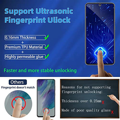 TPU Privacy Screen Protector for Samsung Galaxy S21 FE 6.4", 3 Pack - size: Samsung Galaxy S21 FE