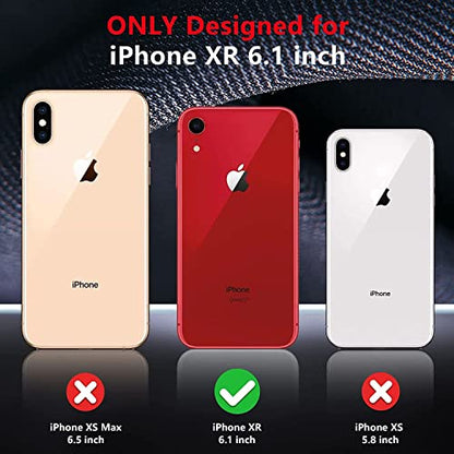 YmhxcY for iPhone XR Case Shockproof Dropproof Dust-Proof Drop Proof 3-Layer Durable Phone Case Heavy Duty Protection Phone Case Cover for Apple iPhone XR 6.1“ Aqua Blue and Lime Green - color: SF-Aqua Blue/Lime Green