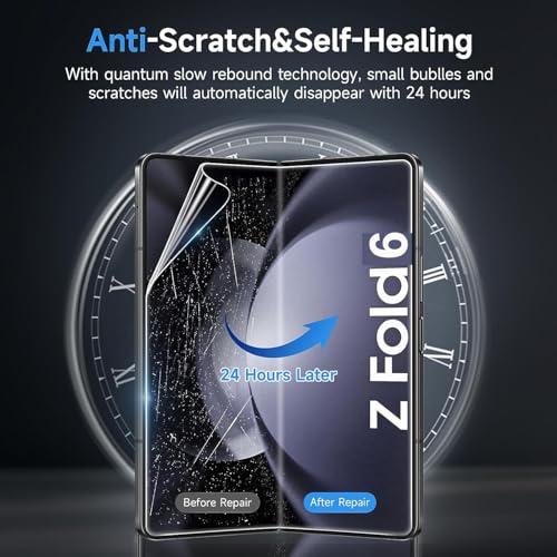 2 Tempered Glass Front Small Screen Protector for Samsung Galaxy Z Fold 7 + 2X Inner Soft Foldable TPU Film shields+ 2X Camera Lens Protector [Scratch Resistant] [Bubble Free] [Case Friendly] [HD] - color: 6 in 1