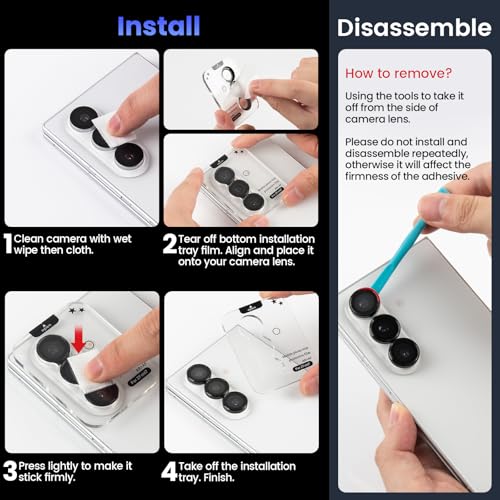 Tensea Camera Lens Protector Compatible for Samsung Galaxy Z Fold 7/8 Ultra - color: Silver
