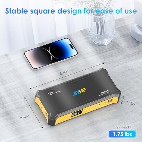JIYHF Portable Power Bank with AC Outlet, 99.9Wh Portable Laptop Charger - style: P100 Orange