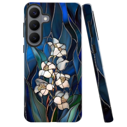 Case for Samsung Galaxy S26 Plus,Camera Protection Soft Glossy Phone Case - Lily Wild Flower Stained Glass - color: Lily Wild Flower Stained Glass, size: Samsung Galaxy S26 Plus