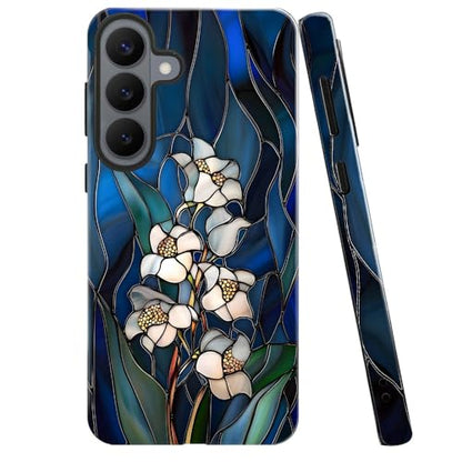 Case for Samsung Galaxy S26 Plus,Camera Protection Soft Glossy Phone Case - Lily Wild Flower Stained Glass - color: Lily Wild Flower Stained Glass, size: Samsung Galaxy S26 Plus