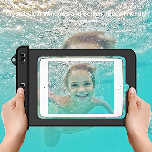 8 inch Waterproof Tablet Case, Tablet Pouch Dry Bag with Lanyard for iPad mini 2019/4 / 3/2, Galaxy Tab A / S2 / Tab E 8.0", ASUS ZenPad, Fire HD 8/7, Lenovo Tab M8, up to 8 inch - size: Tablets up to 8 inch