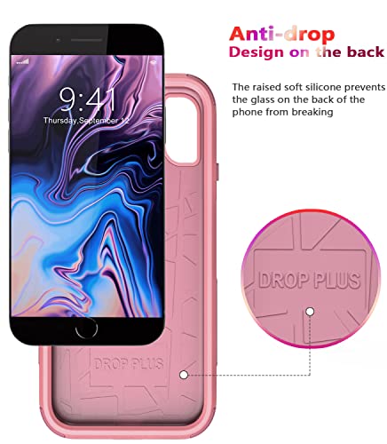 Diverbox for iPhone 8 Plus Case, iPhone 7 Plus Case [Shockproof] [Dropproof] [Dust-Proof],Heavy Duty Protection Phone Case Cover for Apple iPhone 8 Plus & 7 Plus (Pink) - color: Pink