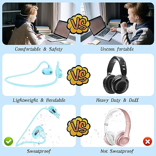 BANIGIPA Kids Headphones, Open Ear Headphones for Teens Child Boys Girls - color: G03-Sky Blue