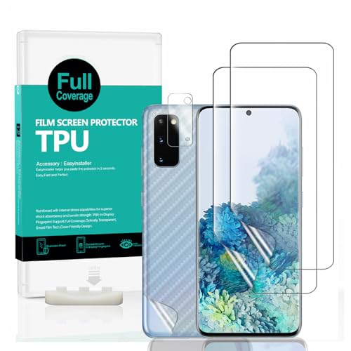 Ibywind For Samsung Galaxy S20 5G (2 Pcs) Screen Protector,Flexible TPU Film,With 1Pc Camera Lens Protector,1Pc Back Film,Bubble Free[Easy to install] - size: Galaxy S20 6.2 inches