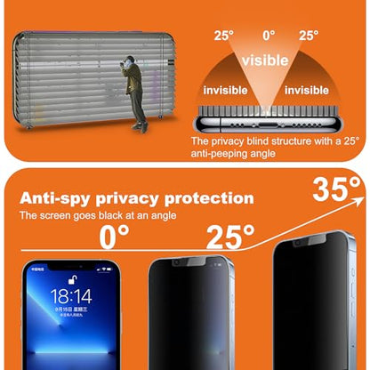 2-Pack Matte Privacy Screen Protector for iPhone 13/13Pro/14 | Anti-Glare & Anti-Spy,Anti-Fingerprint,Smooth as Silk,Easy Installation, Military-Grade 9H Hardness - size: iPhone 13 / 13 Pro / 14 / 16 e