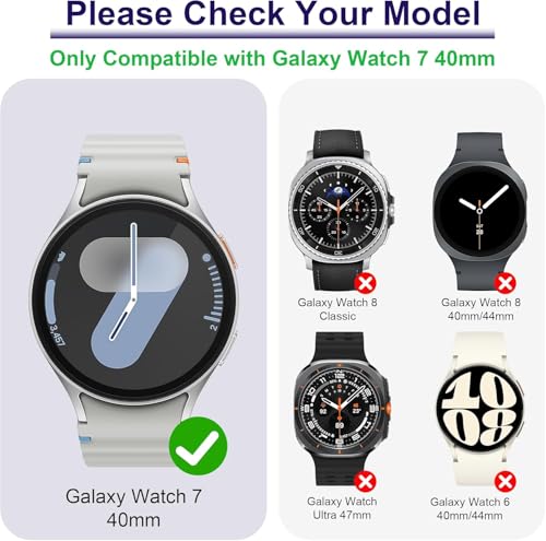 10+4 Pack Bling Case for Samsung Galaxy Watch 7 40mm with Tempered Glass Screen Protector, Glitter Diamond Hard PC Scratch Resistant Protective Cover Compatible with Galaxy Watch 7 40mm - size: Watch 7-40mm