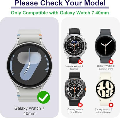 10+4 Pack Bling Case for Samsung Galaxy Watch 7 40mm with Tempered Glass Screen Protector, Glitter Diamond Hard PC Scratch Resistant Protective Cover Compatible with Galaxy Watch 7 40mm - size: Watch 7-40mm