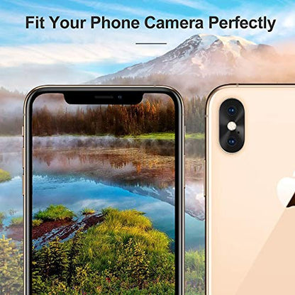For iPhone XS/XS Max Camera Lens Protector - [2 Pack] Premium Aluminum Alloy Back Rear Camera Lens Screen Cover Case Shield - Black - color: Black-iPhone XS/XS Max