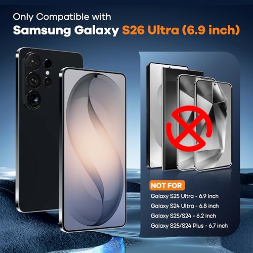 FANGTIAN 4-Pack for Samsung Galaxy S26 Ultra Screen Protector Film [6.9"] - size: S26 Ultra-6.9 Inch