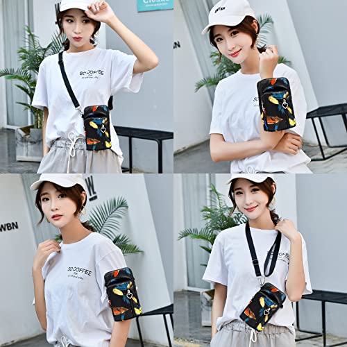 BIAOTIE Lightweight Small Crossbody bags Cell Phone Purses Travel Pouch Shoulder Bag for Women - color: Black Feathers