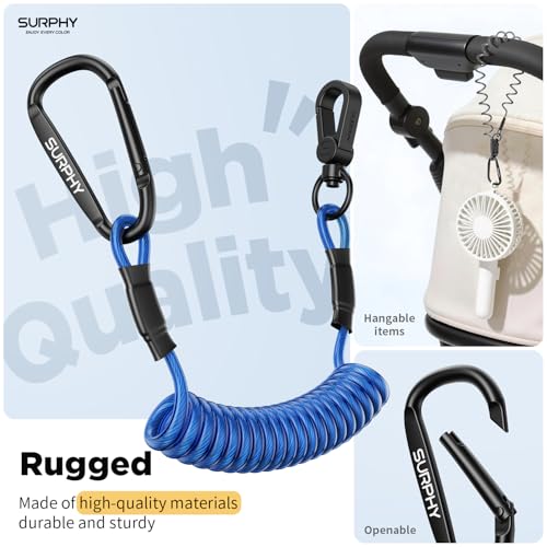 SURPHY Anti Theft Phone Strap, Phone Lanyard, Sturdy Steel Wire Keychain - color: P2- Blue & Black