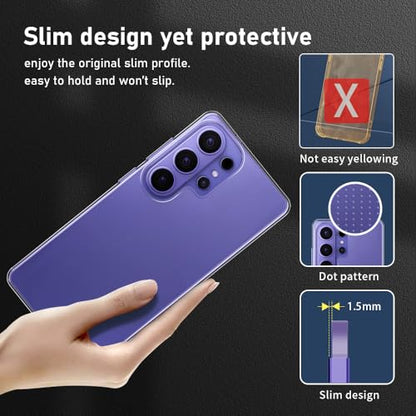 Clear Thin for Samsung Galax S26 Ultra Case, Ultra [Slim Thin] Flexible Clear TPU Phone Case for Galax S26 Ultra Gel Rubber Soft Skin Silicone Protective Case,Transparent
