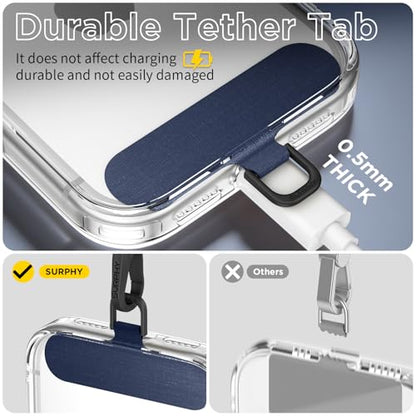 SURPHY Phone Lanyard Crossbody, Phone Strap with Light-Activated Strap Blue - color: Blue