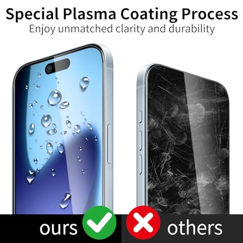 Screen Protector for iPhone 17 Air, 3-Pack Tempered Glass with Camera Lens Protectors, 9H Hardness HD Clear Scratch Resistant Case Friendly Easy Install - size: iPhone 17 Air