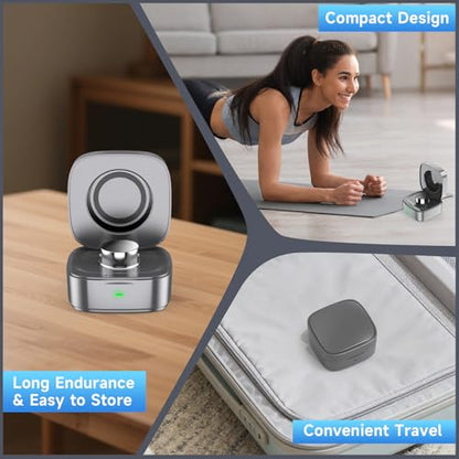 Wireless Charging Case Compatible with Oura Ring Gen 4 Charger Size 7 | 600mAh Portable Travel Charging Box with USB-C Cable & Indicator Light, Essential for Smart Oura Ring 4 Users, Grey