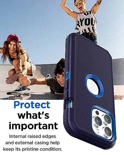 AICase iPhone 15 Pro Max Case,Heavy Duty Drop Protection Full Body Rugged Shockproof Military Protective Tough Durable Cover Compatible with iPhone 15 Pro Max 6.7"_8 Maritime Blue/Admiral Blue - color: Maritime Blue/Admiral Blue