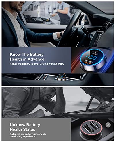 SUPERONE Pure Copper USB C Car Charger, 45W Dual Port Fast Charger