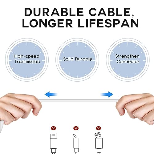 Fast Charger iPhone,3Pack【Apple MFi Certified】Charge iPhone14 Fast Charging - color: White 10FT