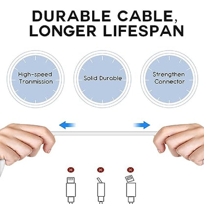 Fast Charger iPhone,3Pack【Apple MFi Certified】Charge iPhone14 Fast Charging - color: White 10FT