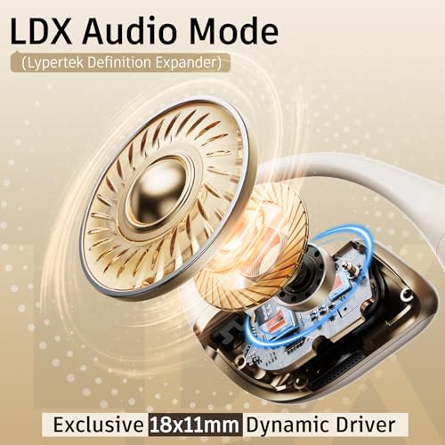 LYPERTEK SoundFree S40 Open Ear Earbuds, Bluetooth Headphones - color: S40-Beige