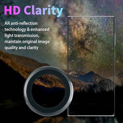 Camera Lens Protector for Samsung Galaxy S22 Ultra, Black - color: Black