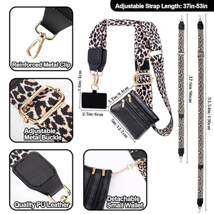 XANGNIER Clip and Go Strap for Phone with Wallet Crossbody,Leopard - color: Leopard