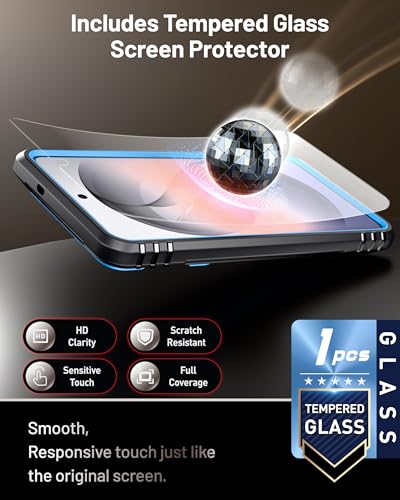 Poetic Revolution Case for Samsung Galaxy S26, [Slide Camera Cover], [20FT Mil-Grade Drop Tested], Full-Body Military Grade Rugged Dual-Layer Shockproof Cover with Kickstand, Light Blue - color: Light Blue, size: Galaxy S26