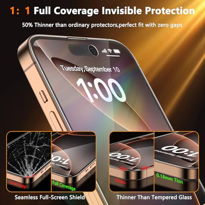 3 Pack for iPhone 16 Pro Max Screen Protector[Not Glass], Non-breakable Ultra Thin Flexible PET Film for iPhone 16 Pro Max with [Easy Installation Tray], Scratch-Resistant, HD Clear - size: iPhone 16 Pro Max