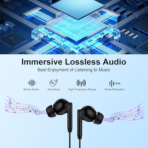 Pixel Earbuds Wired for Google Pixel 11/10a/10 Pro XL/Fold,9a,9 Pro XL/Fold - color: Black