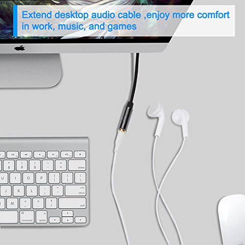 CableCreation 3.5mm Headphone Extension Cable 1.5FT/0.45m,3.5mm Audio Cable - size: 1.5 Feet