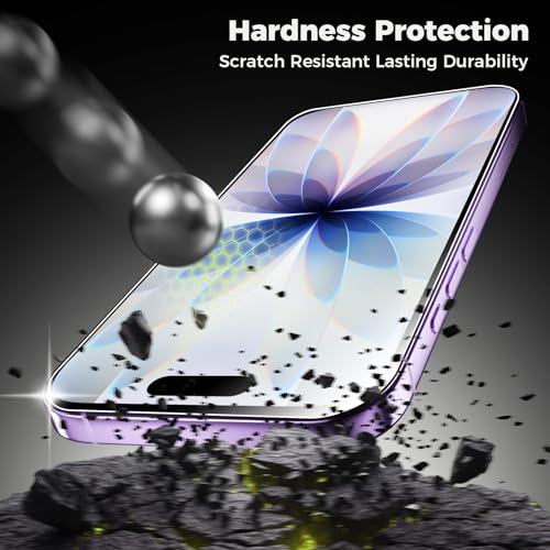 3-Pack Screen Protector for iPhone 16 Pro/17 with [Easy Pull] Installation Frame,9H Hardness Tempered Glass,Ultra Resistant, HD Clear, Bubble-Free, Case Friendly[Not for Pro Max/Plus Models] - size: iPhone 17/16 Pro - 3 Pack