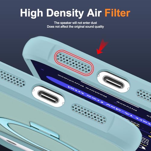 SKYLMW Compatible with iPhone 17 Pro Case with Stand,Blue | iPhone 17 Pro Phone Case 6.3",Magnetic Ring Stand,Compatible with MagSafe,Military-Grade Protection,Great Grip Feeling - color: Blue, size: Iphone 17 Pro