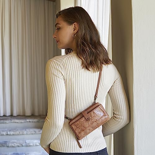 The Sak Iris Smartphone Crossbody Purse - Small Women's Cellphone Bag & Wallet For Everyday- Convertible Wristlet With Zipper | Fits Most Smartphones, Card Slots & Zip Pocket, Detachable Wristlet & Crossbody Straps, Hands-Free for Travel & Errands - color