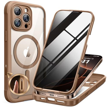 miracase Privacy for iPhone 16 Pro Max Case, 25° Anti-Spy, Desert Brown - color: Desert Brown, size: iPhone 16 Pro Max