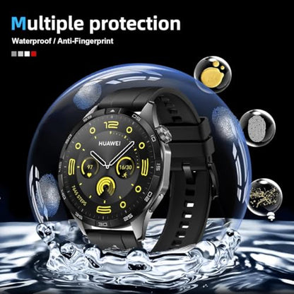 3 Pack Tempered Glass for Huawei Watch GT 4 46mm Screen Protector, 9H Hardness Anti Scratch, Impact-Protection, HD Clear Film, Screen Protector for Huawei Watch GT 4 46mm - size: for Huawei Watch GT 4 46mm