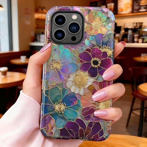 Generic Case Compatible with iPhone 11,Luxuriously Blooming Flowers Phone Women,Dual-Layer 11 - color: Luxuriously blooming flowers, size: for iPhone 11