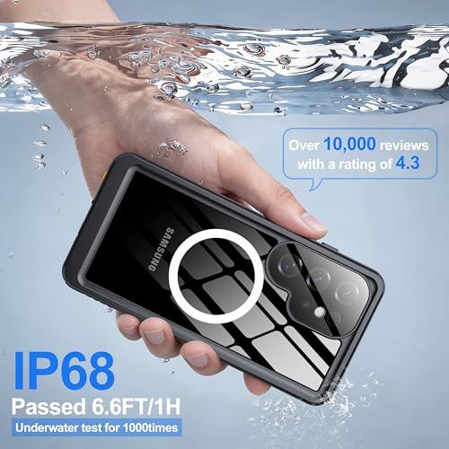 ANTSHARE IP68 Waterproof Case for Samsung Galaxy S25 Ultra, Black/Clear - color: Black/Clear, size: S25 Ultra