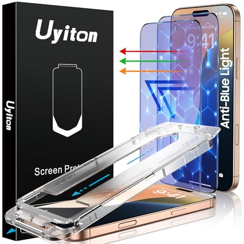 Uyiton for iPhone 16 Pro Screen Protector (Anti-Blue Light) - size: iPhone 16 Pro - 6.3 inch