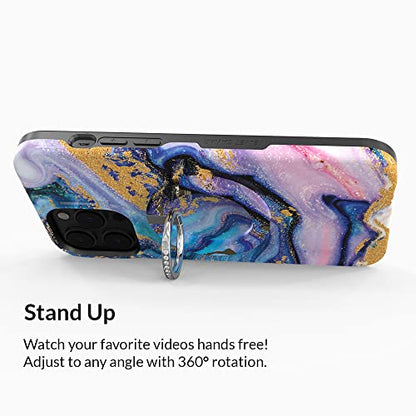 VELVET CAVIAR Compatible with MagSafe Phone Grip - Magnetic Ring Holder with Adjustable Stand - Removable MagSafe Accessories for iPhone 16, 15, 14, 13, 12 (Galaxy Glitter) - color: Galaxy Glitter